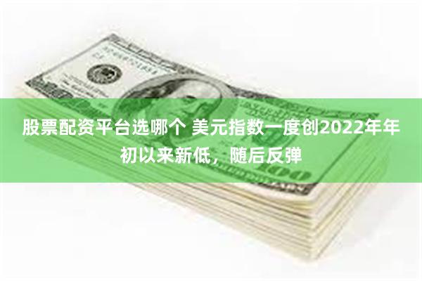 股票配资平台选哪个 美元指数一度创2022年年初以来新低，随后反弹