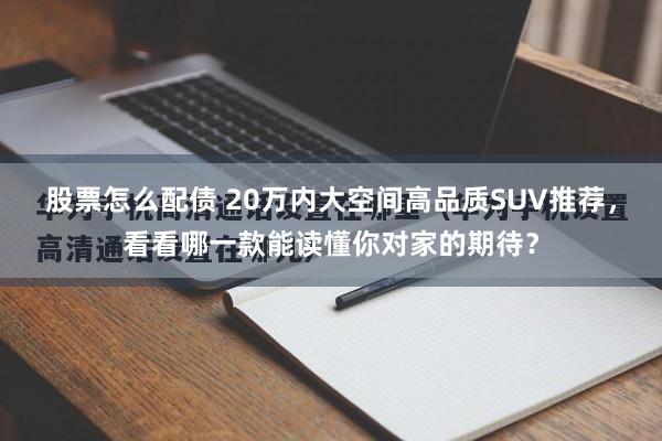 股票怎么配债 20万内大空间高品质SUV推荐，看看哪一款能读懂你对家的期待？