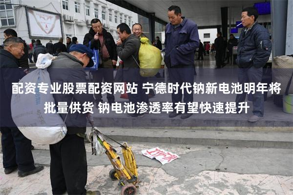 配资专业股票配资网站 宁德时代钠新电池明年将批量供货 钠电池渗透率有望快速提升