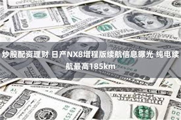 炒股配资理财 日产NX8增程版续航信息曝光 纯电续航最高185km