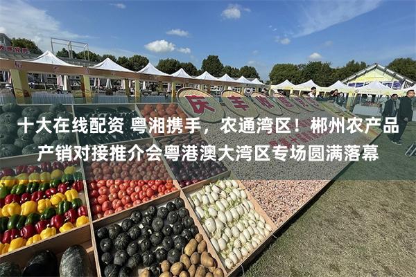 十大在线配资 粤湘携手,农通湾区!郴州农产品产销对接推介会粤港澳大湾区专场圆满落幕
