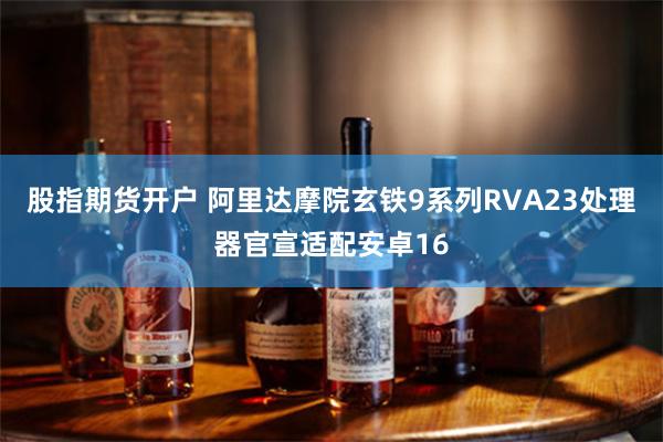 股指期货开户 阿里达摩院玄铁9系列RVA23处理器官宣适配安卓16