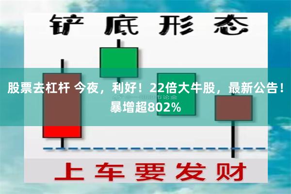股票去杠杆 今夜，利好！22倍大牛股，最新公告！暴增超802%