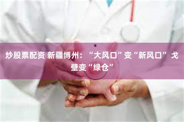 炒股票配资 新疆博州：“大风口”变“新风口” 戈壁变“绿仓”