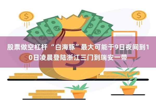 股票做空杠杆 “白海豚”最大可能于9日夜间到10日凌晨登陆浙江三门到瑞安一带
