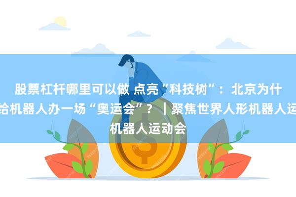 股票杠杆哪里可以做 点亮“科技树”：北京为什么要给机器人办一场“奥运会”？｜聚焦世界人形机器人运动会