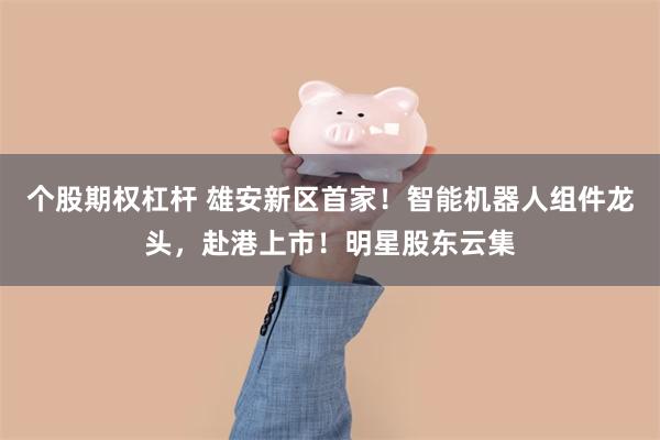 个股期权杠杆 雄安新区首家！智能机器人组件龙头，赴港上市！明星股东云集