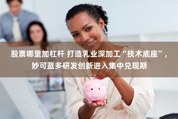 股票哪里加杠杆 打造乳业深加工“技术底座”，妙可蓝多研发创新进入集中兑现期