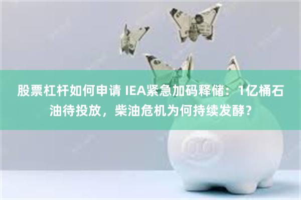 股票杠杆如何申请 IEA紧急加码释储：1亿桶石油待投放，柴油危机为何持续发酵？